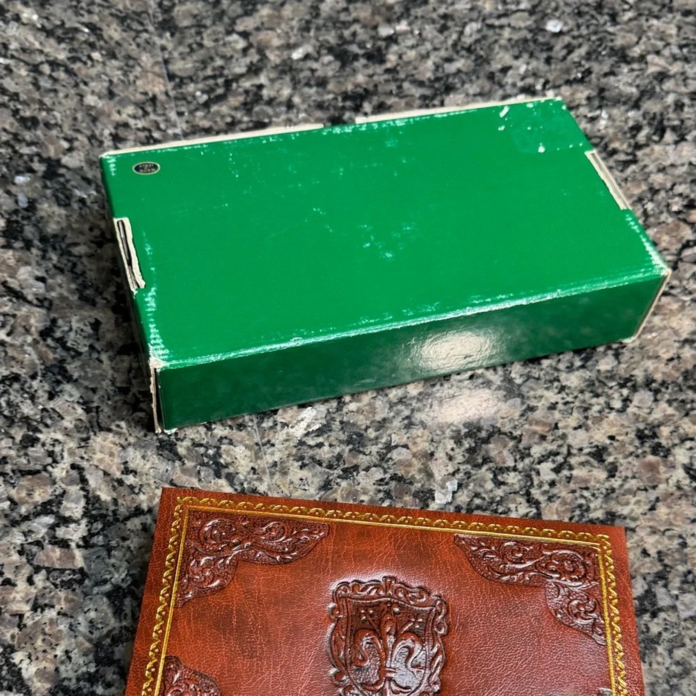 Italfama leatherette double Domino Set made in Italy - Picture 12 of 16